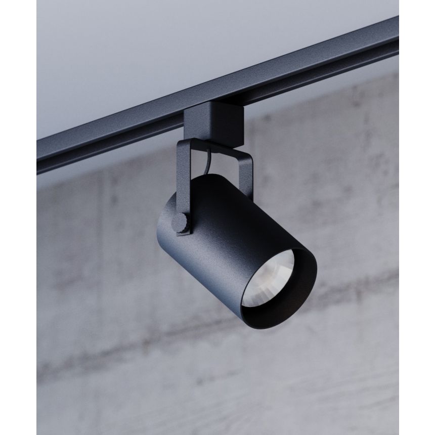 Alcon 13340-MD Multi-Sized LED Track Light Head shown in a Black finish.