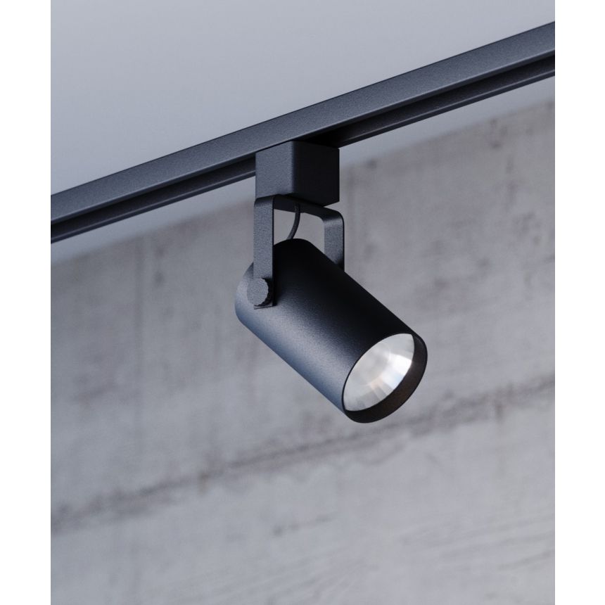 Alcon 13340-SM Multi-Sized LED Track Light Head shown in a Black finish.
