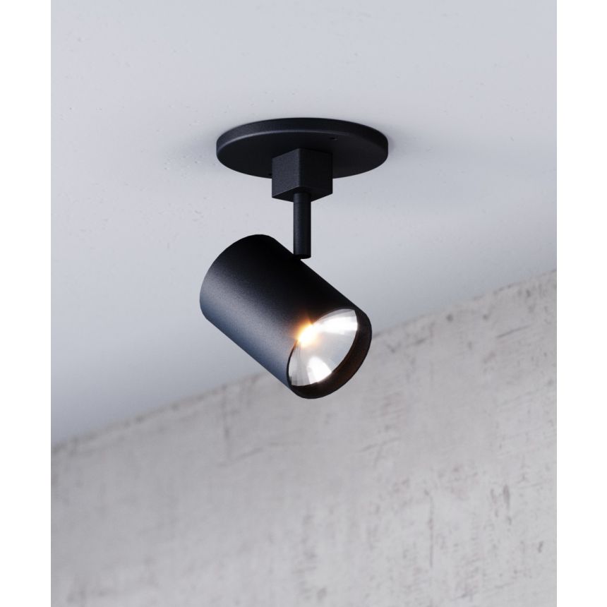 Alcon 14130-MD-MR Black 3.3125-Inch Cylinder LED Mono Point Head – 7.875" Height x 6.25" Length x 3.375" Diameter