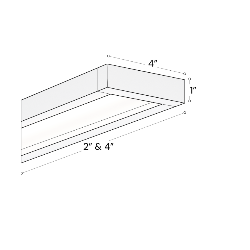 Alcon Lighting 14054-S LED slim surface light with a white finish.