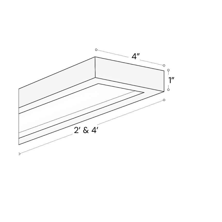 Alcon Lighting 14054-S LED slim surface light with a white finish.