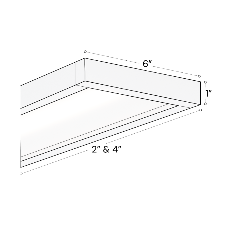 Alcon Lighting 14054-S-6 LED slim surface light with a white finish.