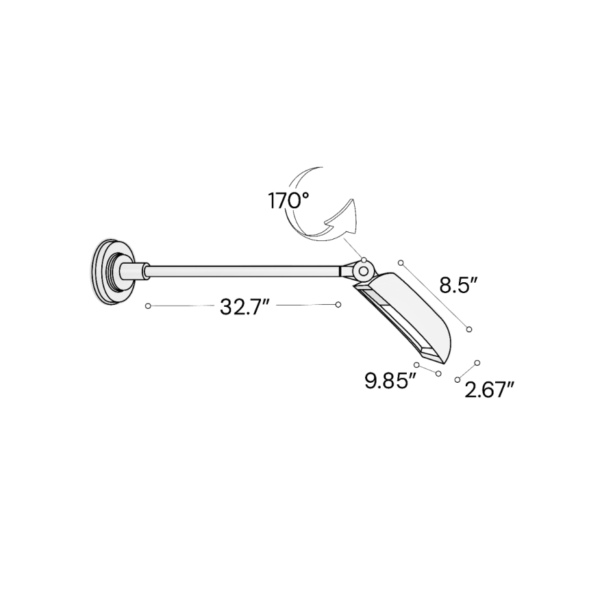Alcon 31033 White Selectable Exterior Commercial LED Sign Light – 12 1/5" Length x 9 6/7" Width x 12 1/5" Height x 2 2/3" Depth