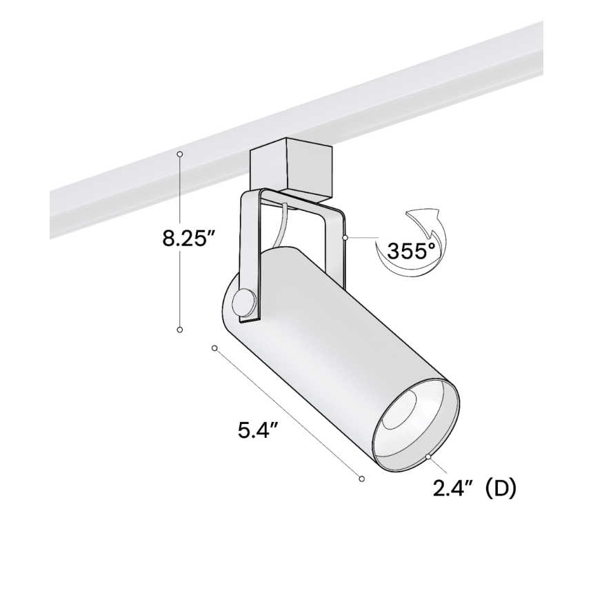 2.5-Inch LED Track Light Head