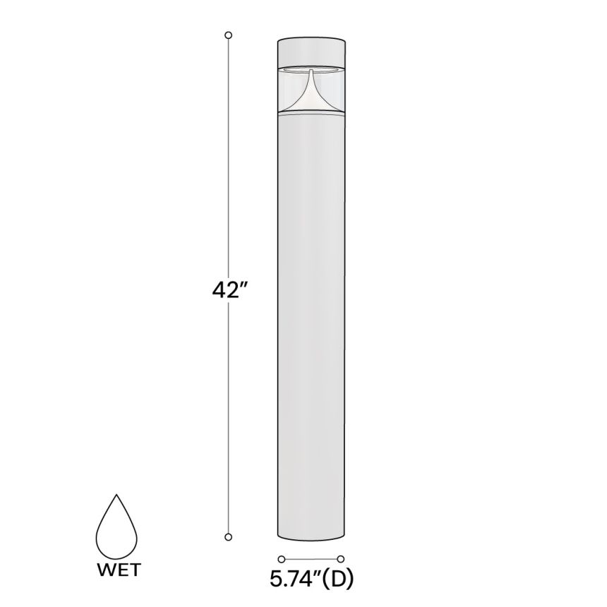42-Inch Commercial LED Bollard Light