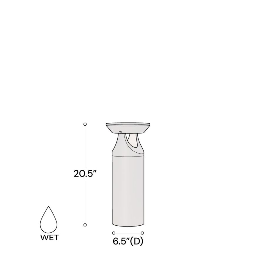 Alcon 9082-SOL-SM Architectural solar LED bollard light shown in a bronze finish.