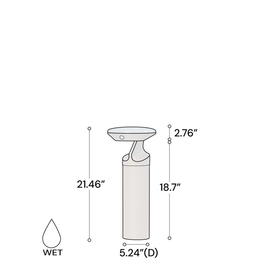 Alcon 9035-TRI 40-inch tri-arm commercial LED bollard light on exterior shown in a bronze finish.
