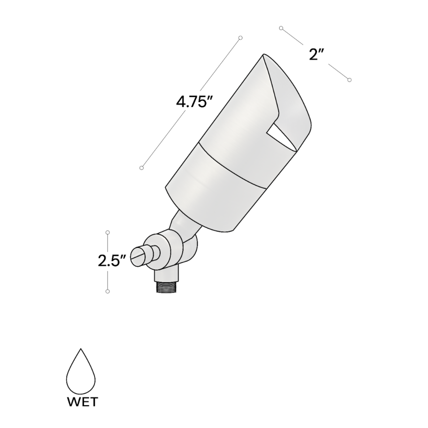 Alcon lighting 9010 LED directional uplight shown in a bronze finish