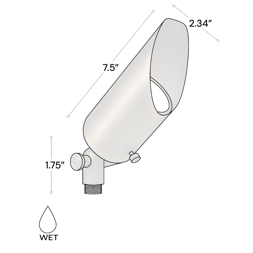 Alcon lighting 9011 LED directional uplight shown in a bronze finish