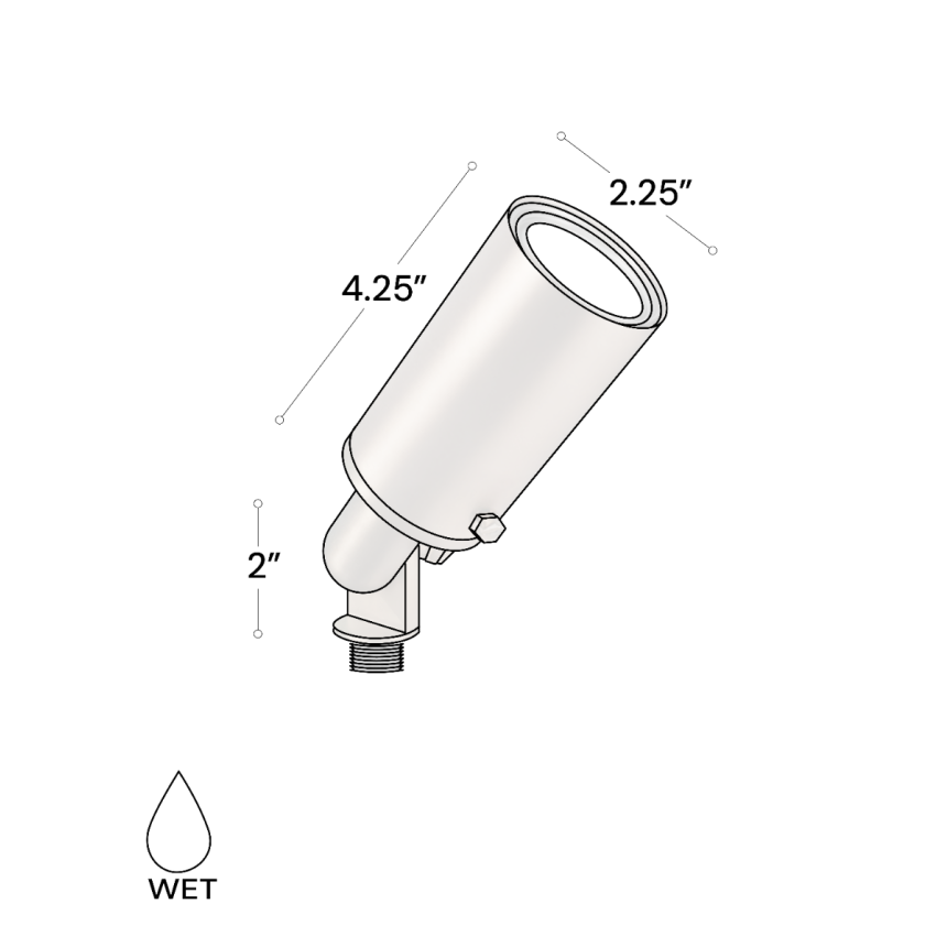 Alcon lighting 9012 LED directional uplight shown in a copper finish