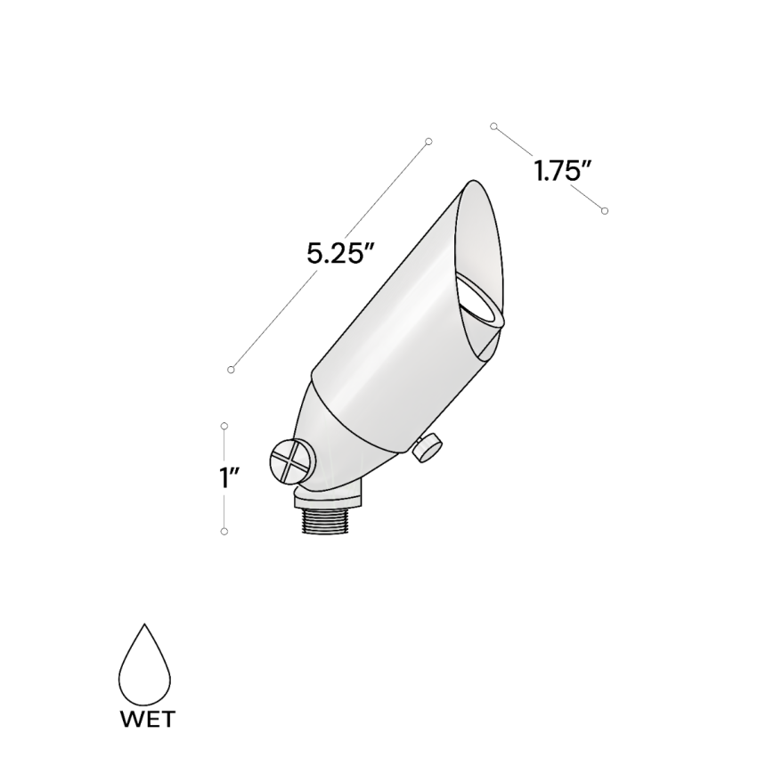 Alcon lighting 9013 LED directional uplight shown in a gun metal finish
