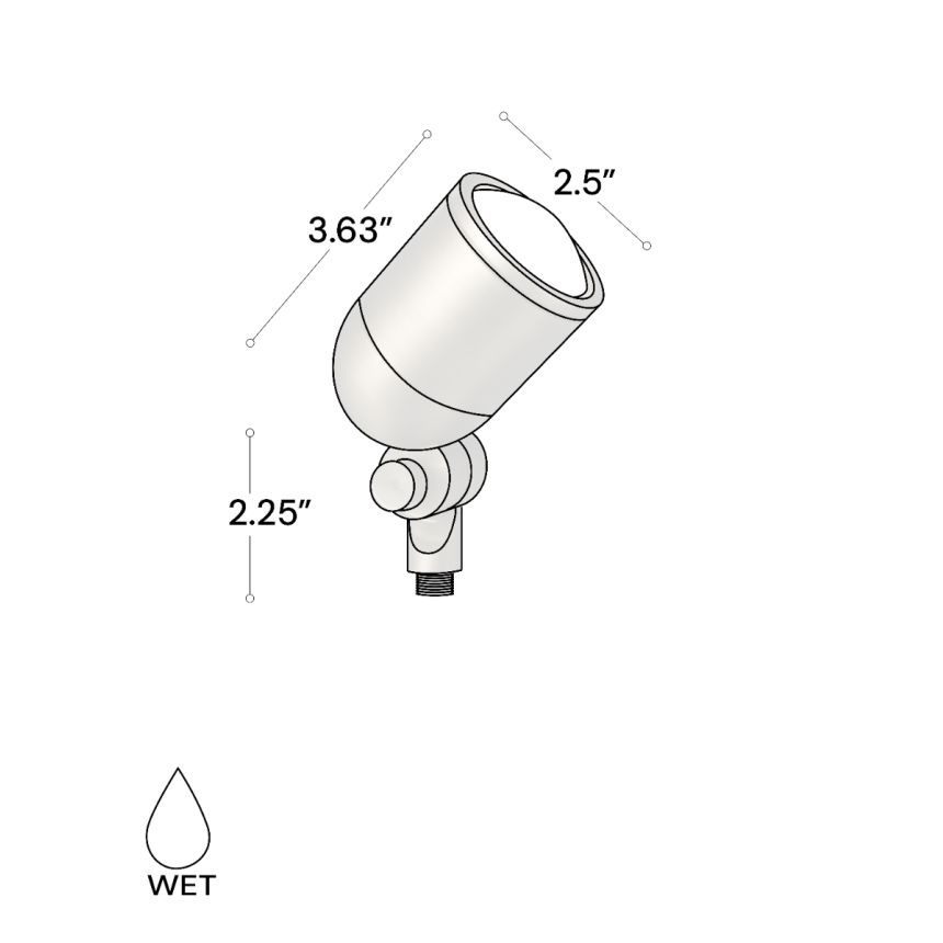 Alcon lighting 9019 LED directional uplight shown in a bronze finish