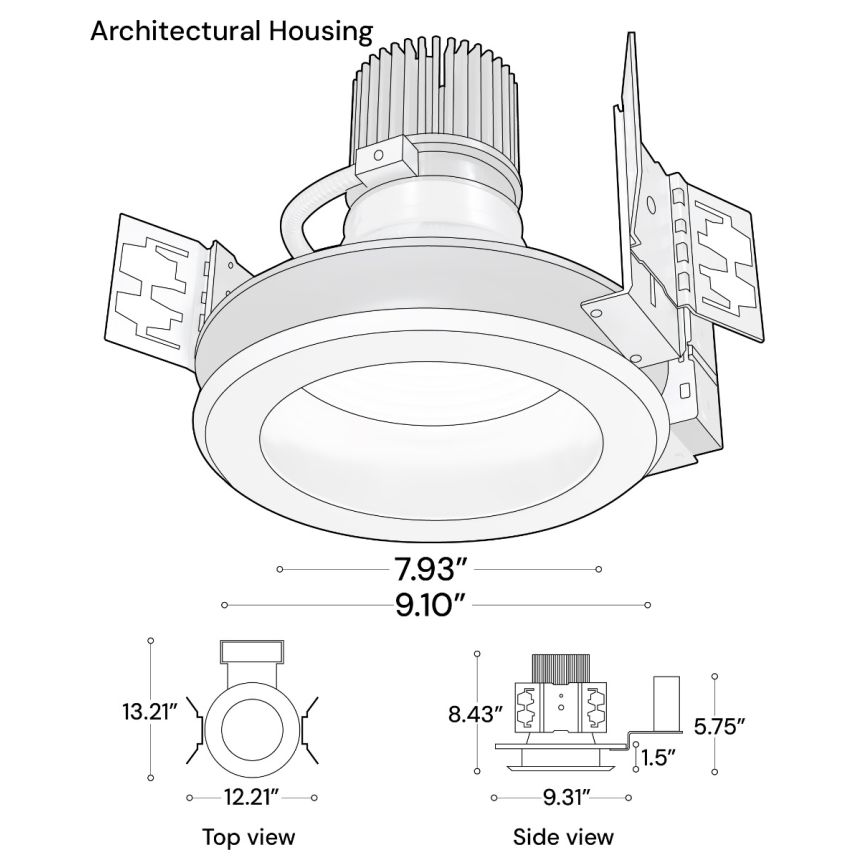 Alcon 14134-8 RGBW Color-Changing LED Recessed Downlight shown in a White finish