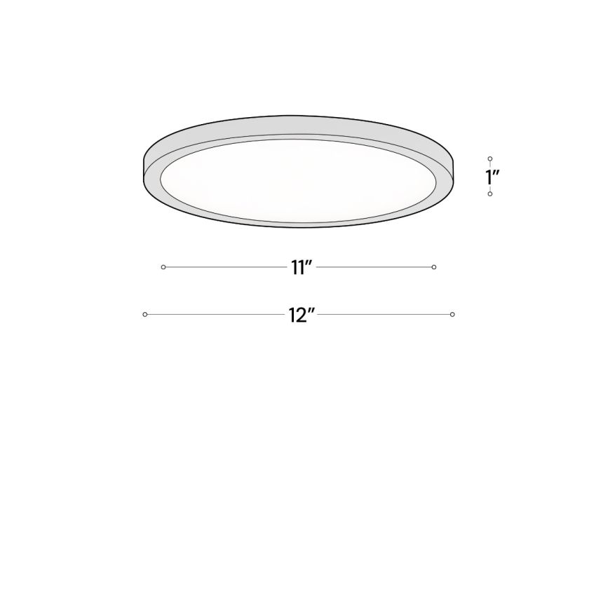 Alcon 12182-S-12 Architectural Surface-Mount LED Disk Light shown in a Black finish