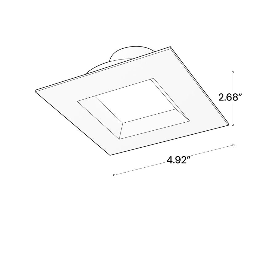 Alcon 14009-SQN6 Square LED Can Light shown in a White finish