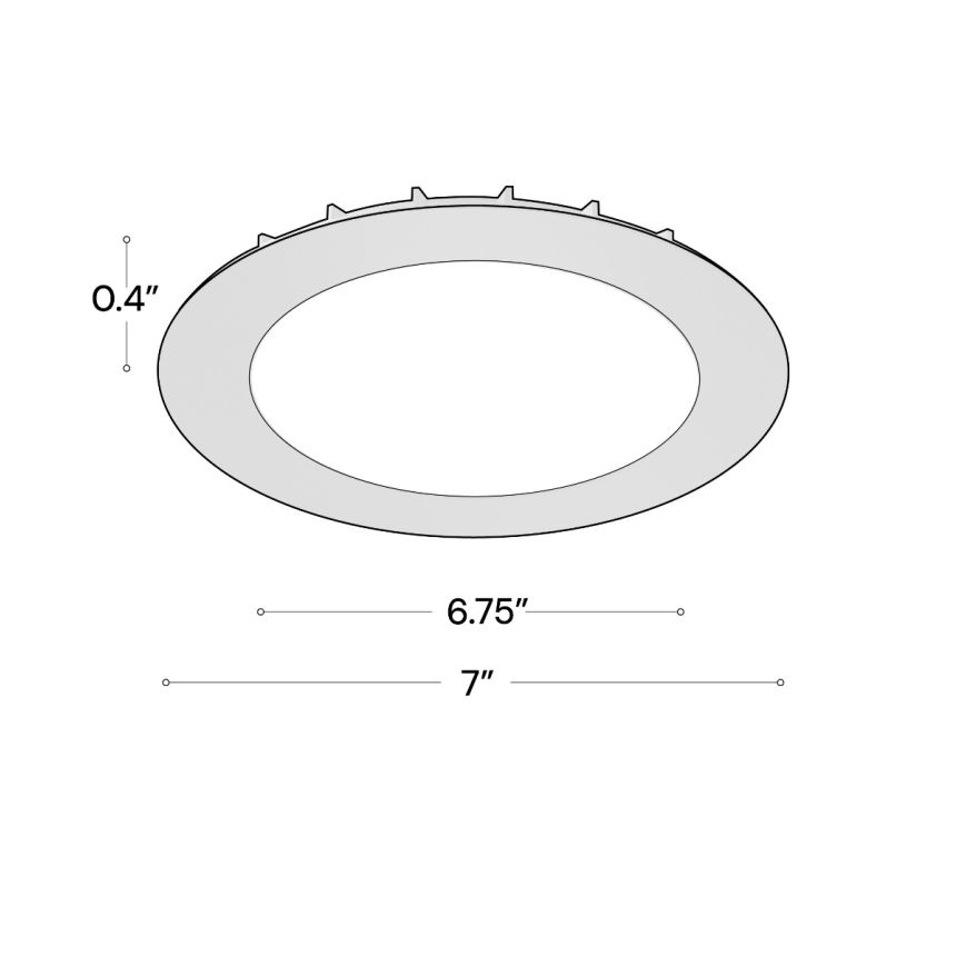 Alcon 14133-6 Round Shallow canless Recessed Light shown in a Black finish 
