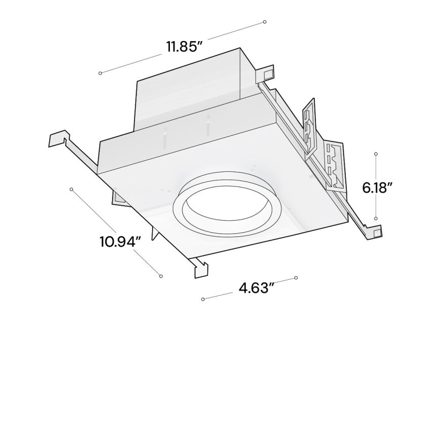 Alcon 14135-4-L MRI and Surgical Recessed Lensed LED Downlight shown in a White finish