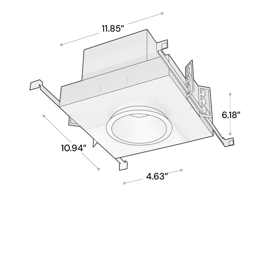 Alcon 14135-4-O MRI Recessed Open LED Downlight shown in a White finish