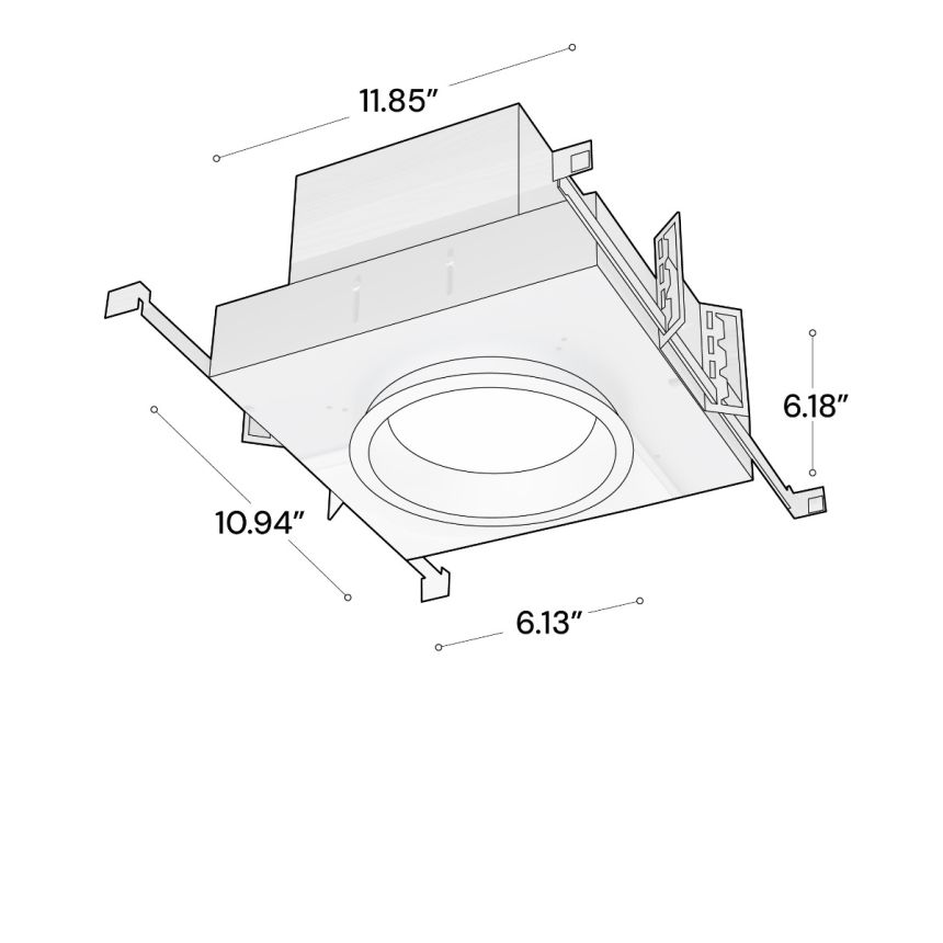 Alcon 14135-6-O MRI and Surgical Recessed Lensed LED Downlight shown in a White finish 