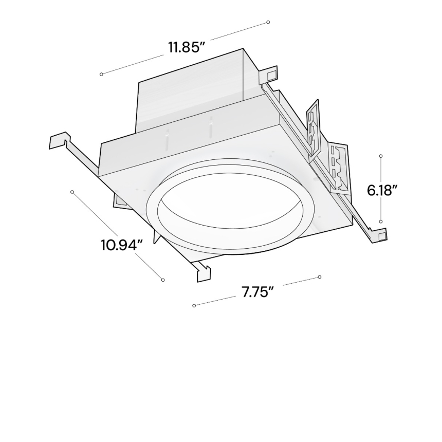 Alcon 14135-8-L MRI and Surgical Recessed Lensed LED Downlight shown in a White finish 