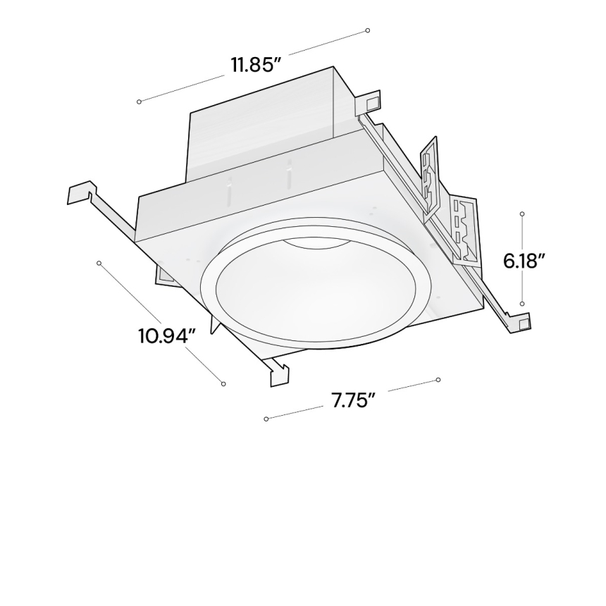 Alcon 14135-8-O MRI Recessed Open LED Downlight shown in a White finish 