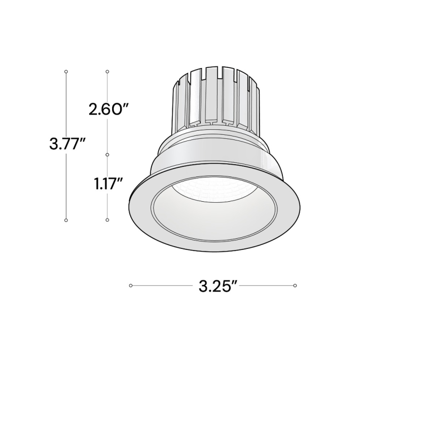 Alcon 14143-R-TF Recessed Light shown in a Black finish