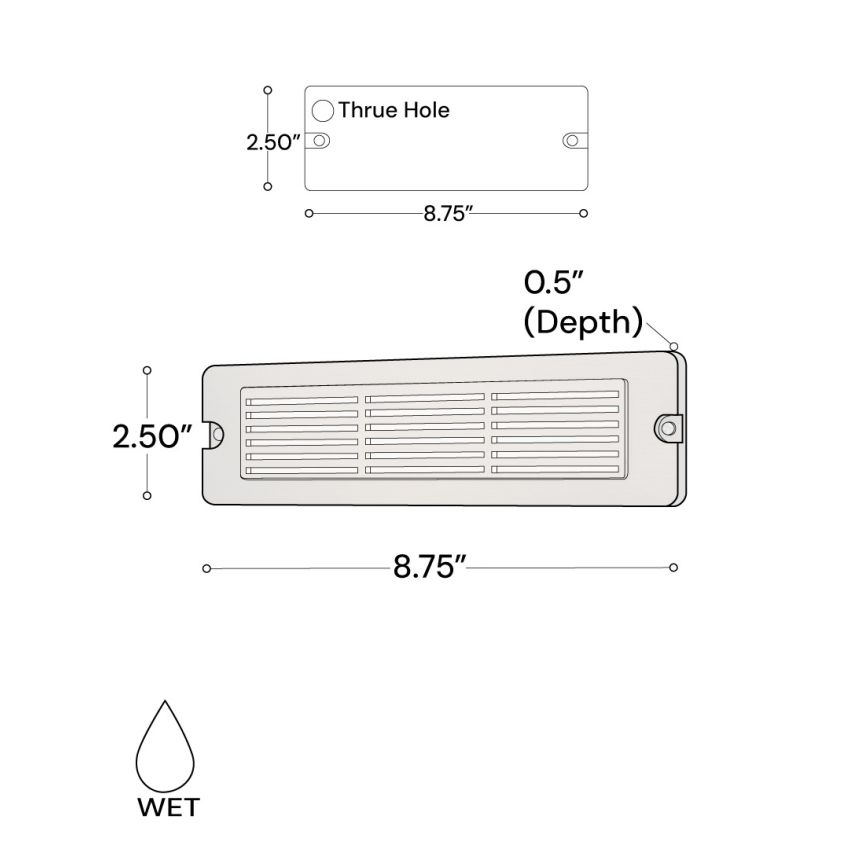 Alcon 9088 LED Step Light showed in cast brass finish