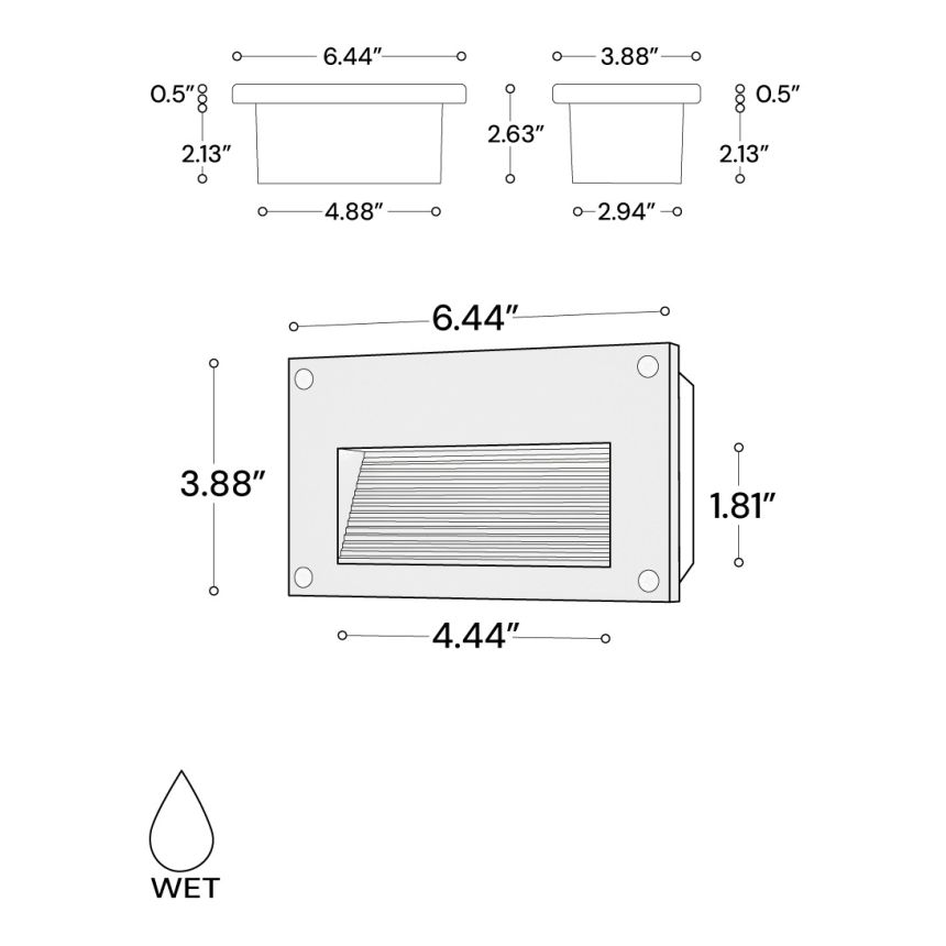 Low-Voltage Architectural Recessed LED Step Light