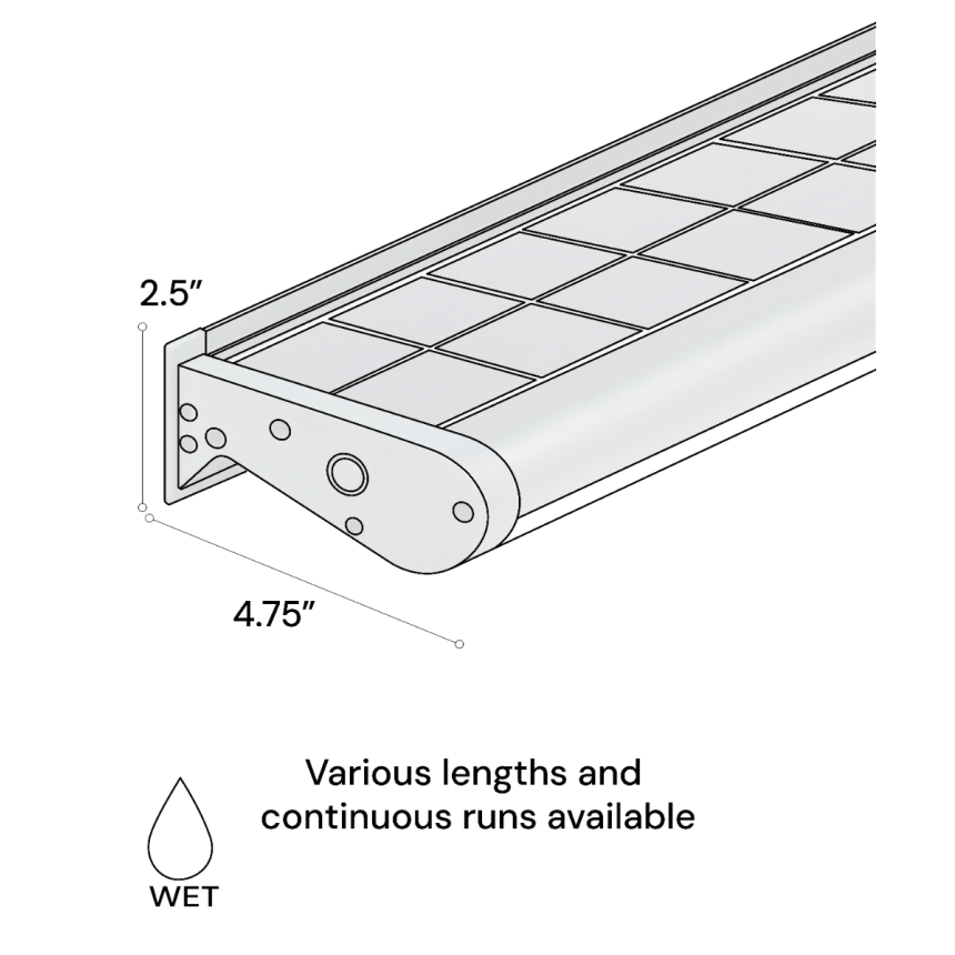 Outdoor Commercial Solar-Powered LED Sign Light 31026 shown in a Silver finish.