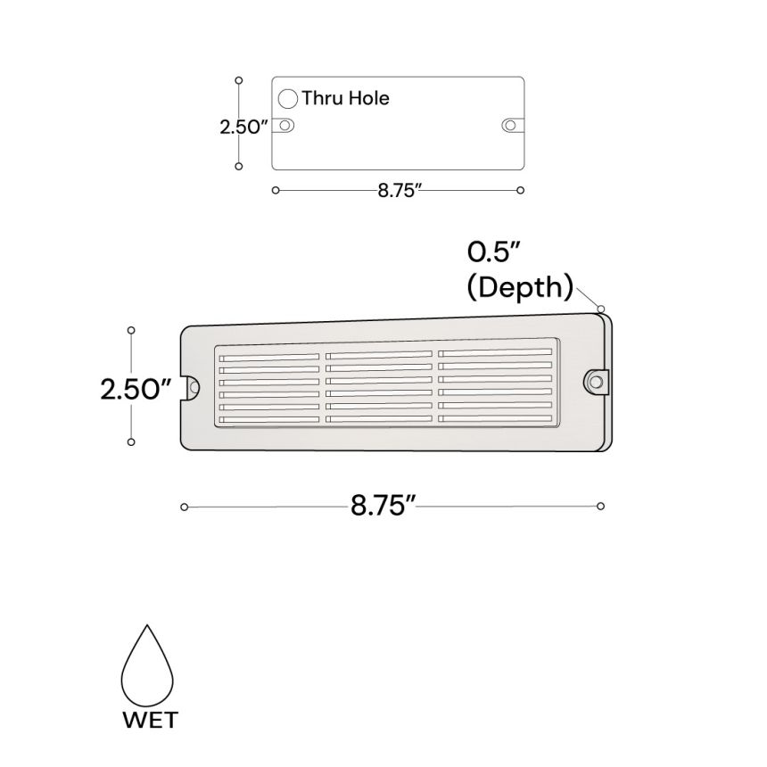 Alcon 9088 LED Step Light showed in cast brass finish