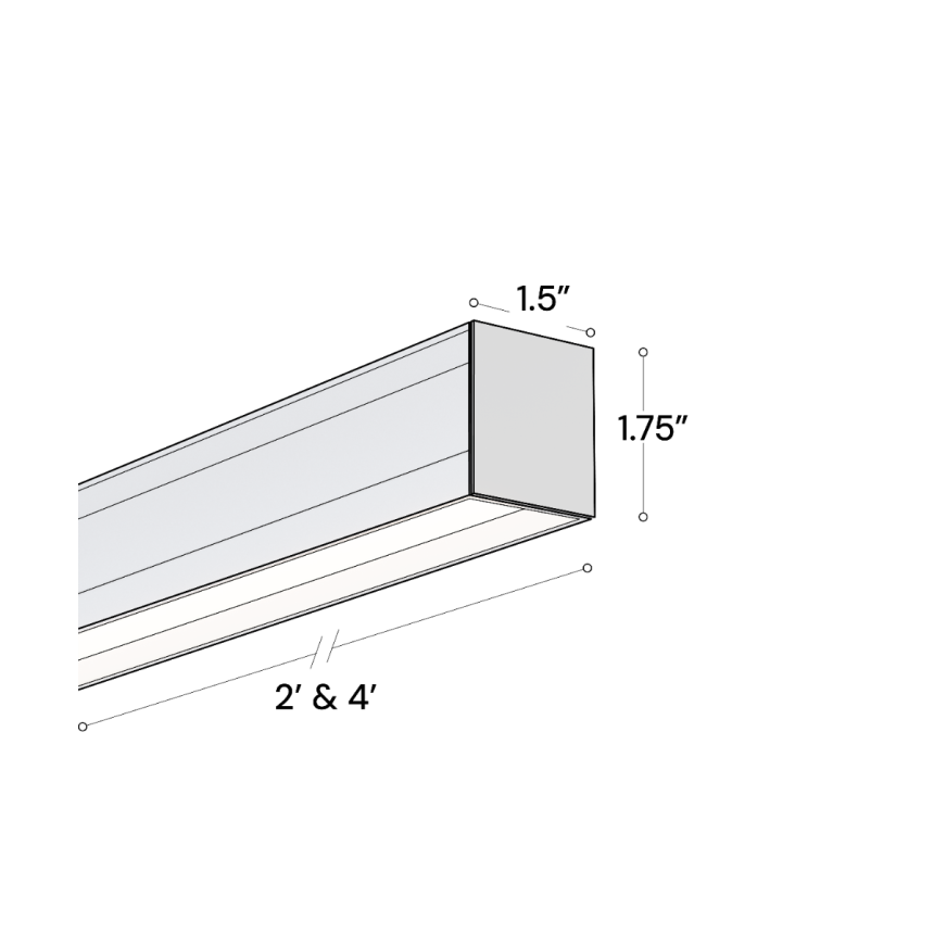 Alcon 13150 Architectural LED Linear Track Light shown in a Black finish.