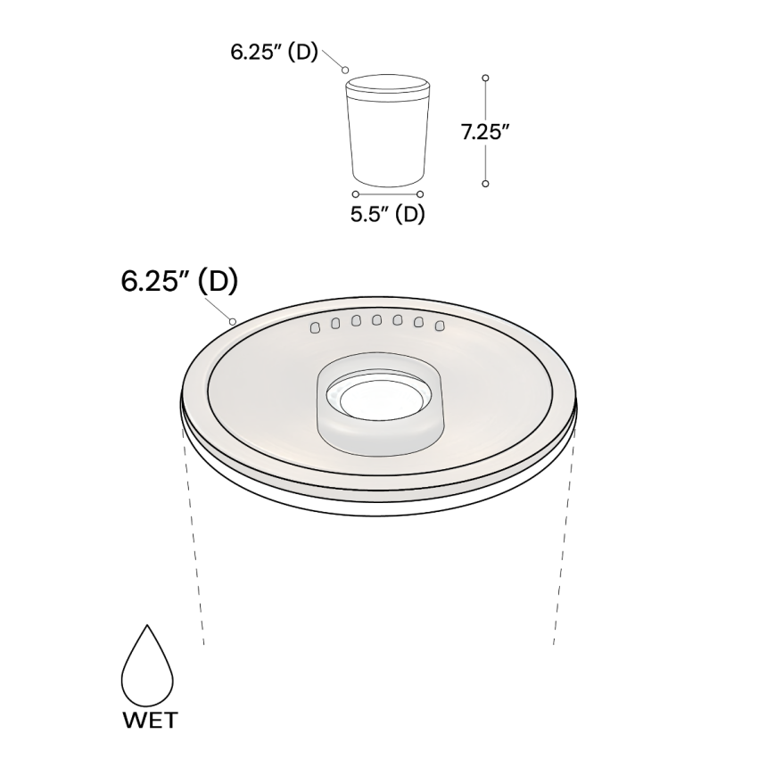 Alcon 9030 Low-Voltage 6-Inch Adjustable In-Ground LED Well Light shown in a aged bronze finish.