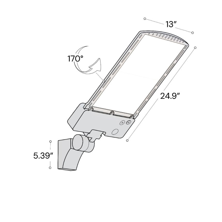 Large Architectural Outdoor LED Area Post Light