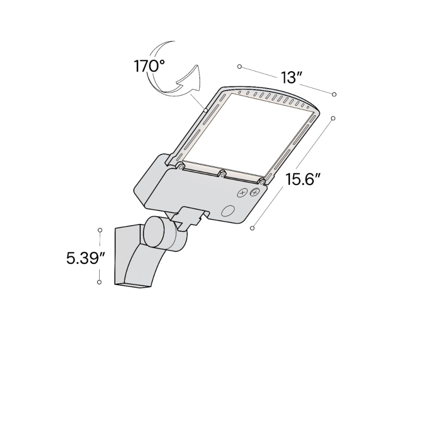 Alcon 11403-M Medium Architectural Outdoor LED Area Post Light Black 23.32 Inch Length 13.0 Inch Width 5.39 Inch Height