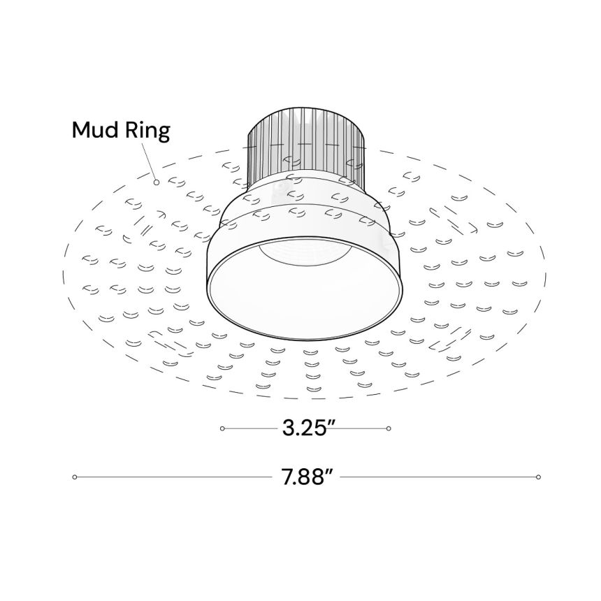 Alcon 14074-RF Trimless Recessed Light shown in a Black finish 