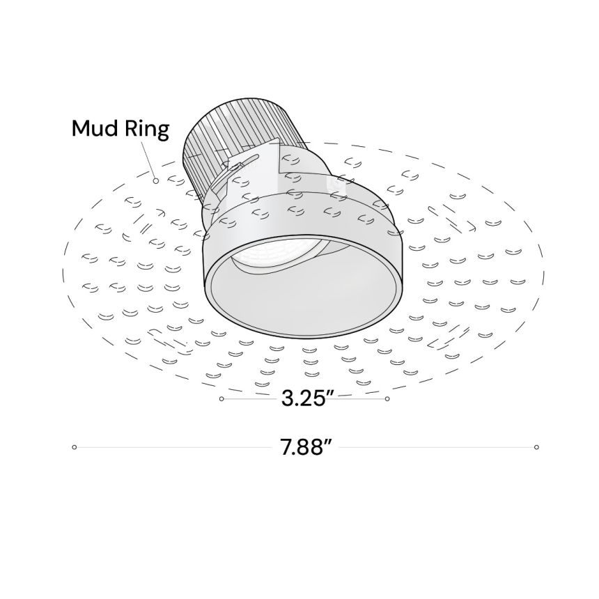 Alcon 14074-RS Trimless Recessed Light shown in a Black finish