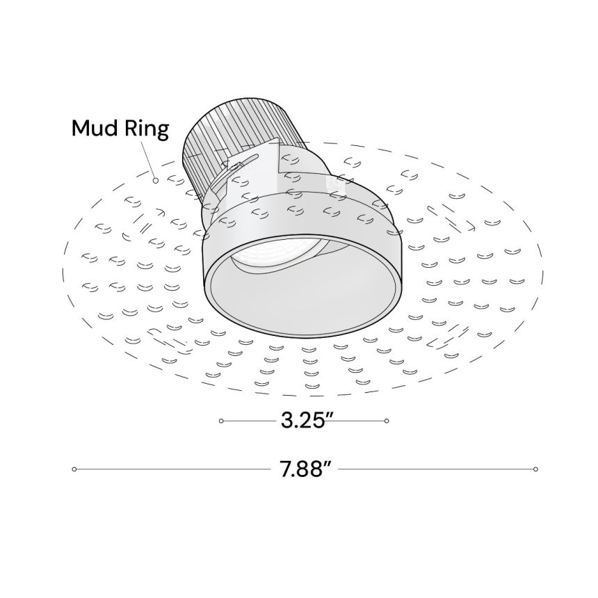 Alcon 14074-RS Trimless Recessed Light shown in a Black finish