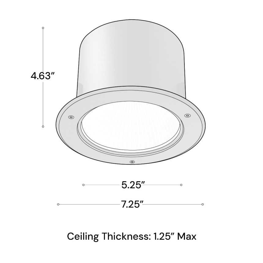 Alcon 14078-6 Round Recessed Vandal Resistant Exterior Can Light shown in a Black finish