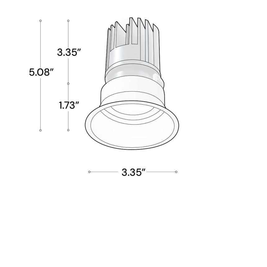 3-Inch Round Mini LED Recessed Direct Downlight