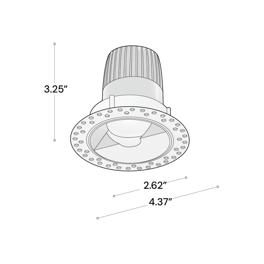 2.5-Inch LED Trimless Recessed Wall Wash Light