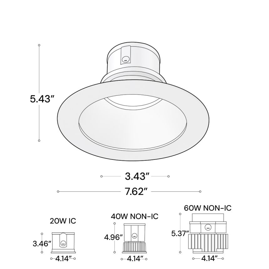 Alcon 14123-6R Round Recessed Light shown in a Satin haze finish