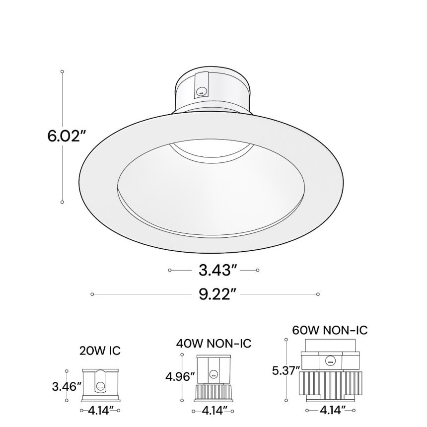 Alcon 14123-8R Round Recessed Light shown in a Satin haze finish