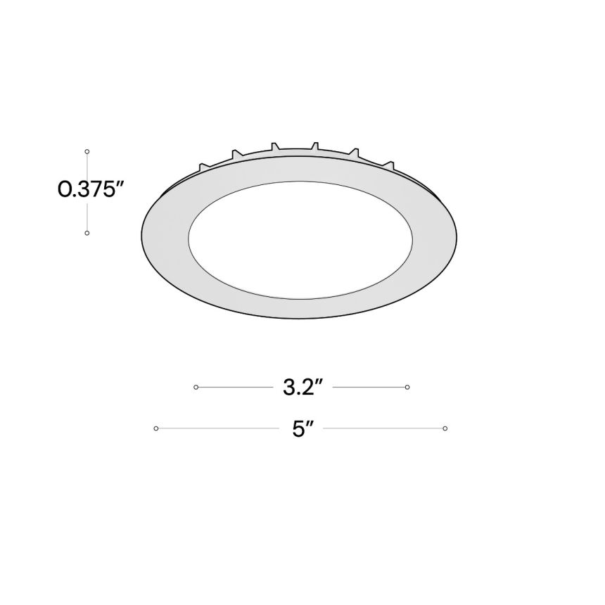 Alcon 14133-4 Round Shallow canless Recessed Light shown in a Black finish