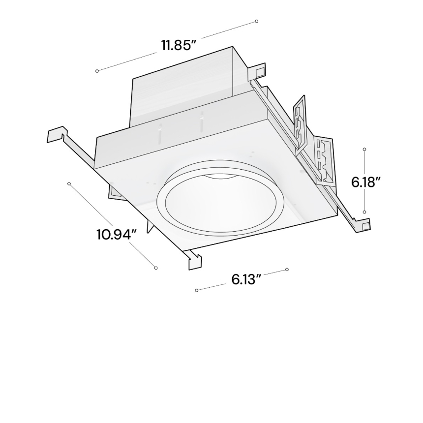 Alcon 14135-6-O MRI Recessed Open LED Downlight shown in a White finish