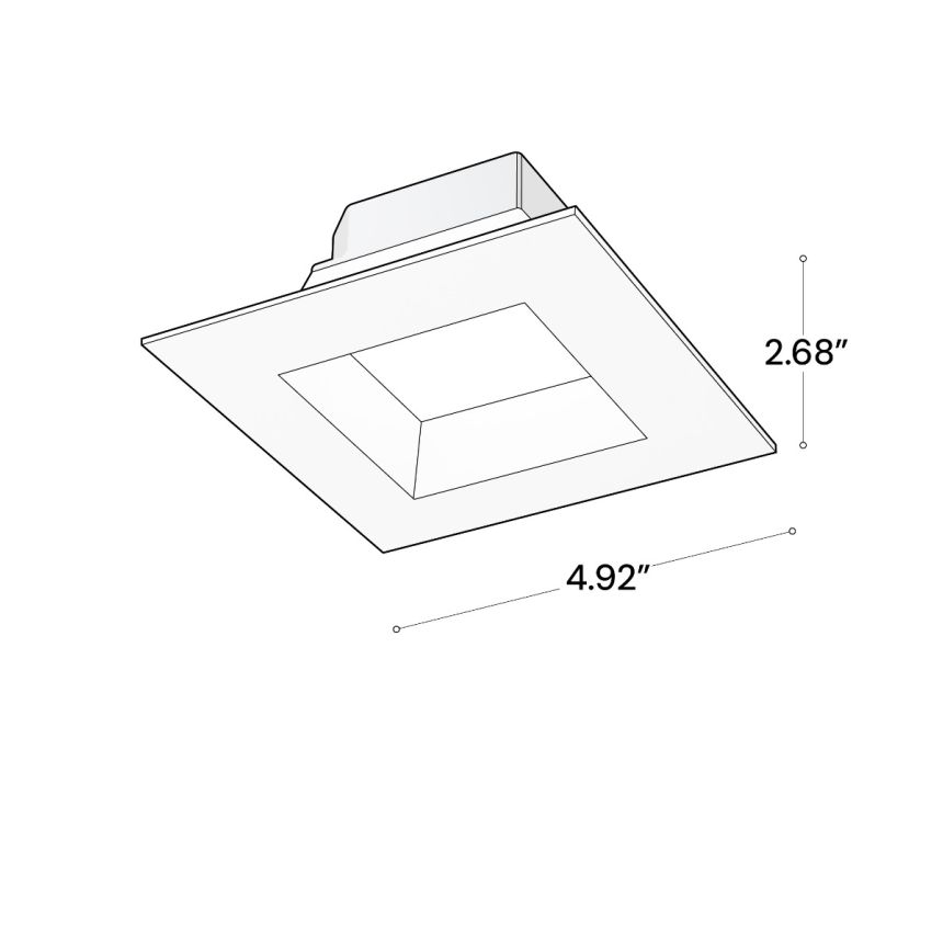 Alcon 14009-4 Square LED Can Light shown in a White finish