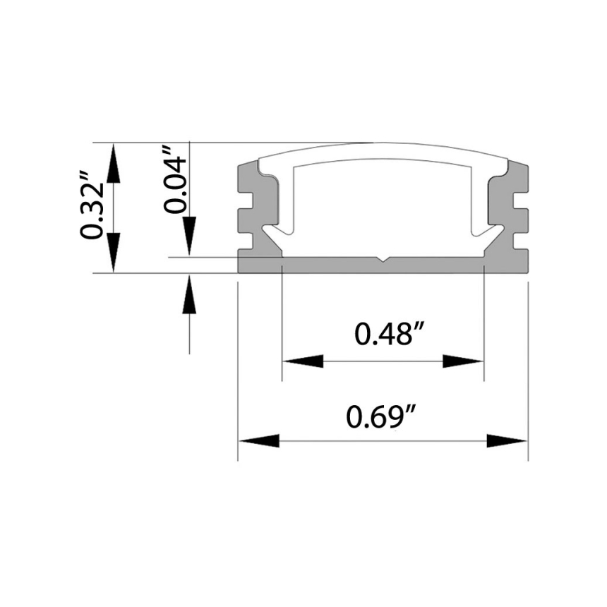 Core Lighting ALU-SF39 LED Designer Surface Mount Aluminum Channel/Bar - 39 inches