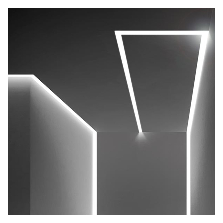 Zaneen Manhattan Profile System D8MAN-TRI-SYS Indirect LED Linear Recessed Trimless Ceiling Light Strip Fixture - 6.9 Watt | 3000K | 1716lm