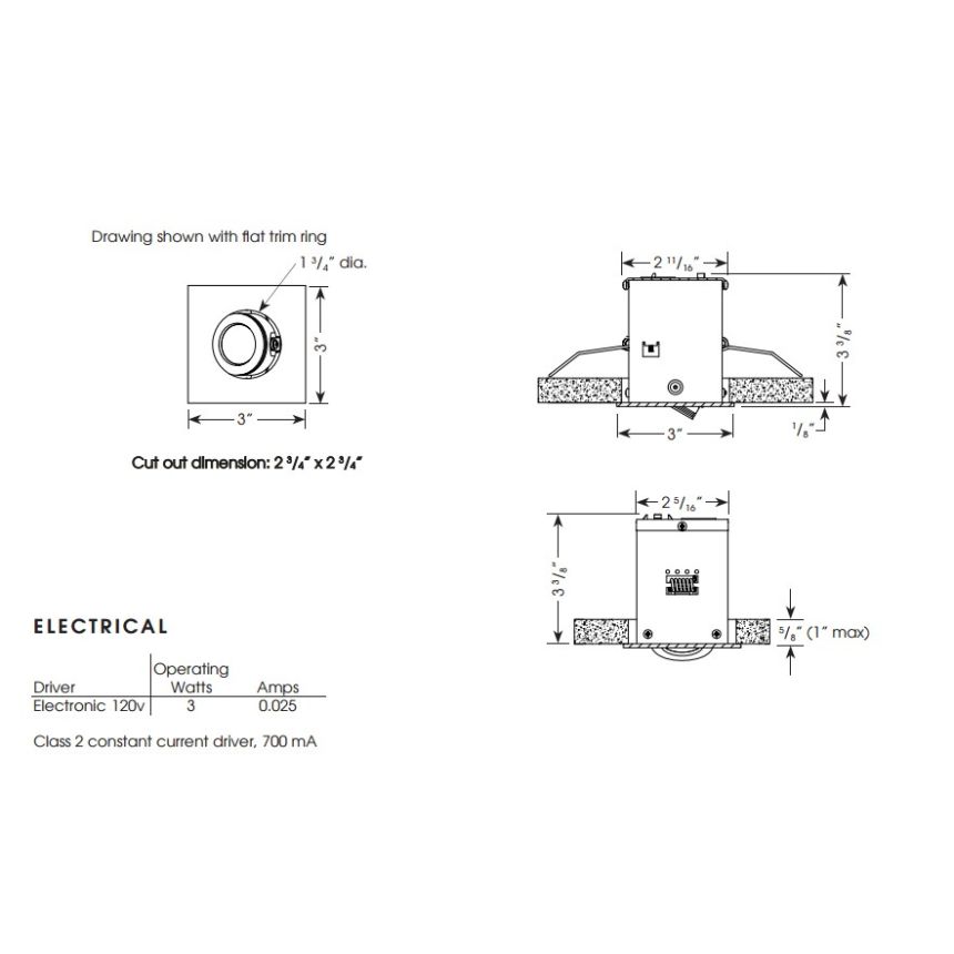 Amerlux APMREM-1 Adjustable Puck Multiple Remodeler LED Recessed 1 Light + Housing