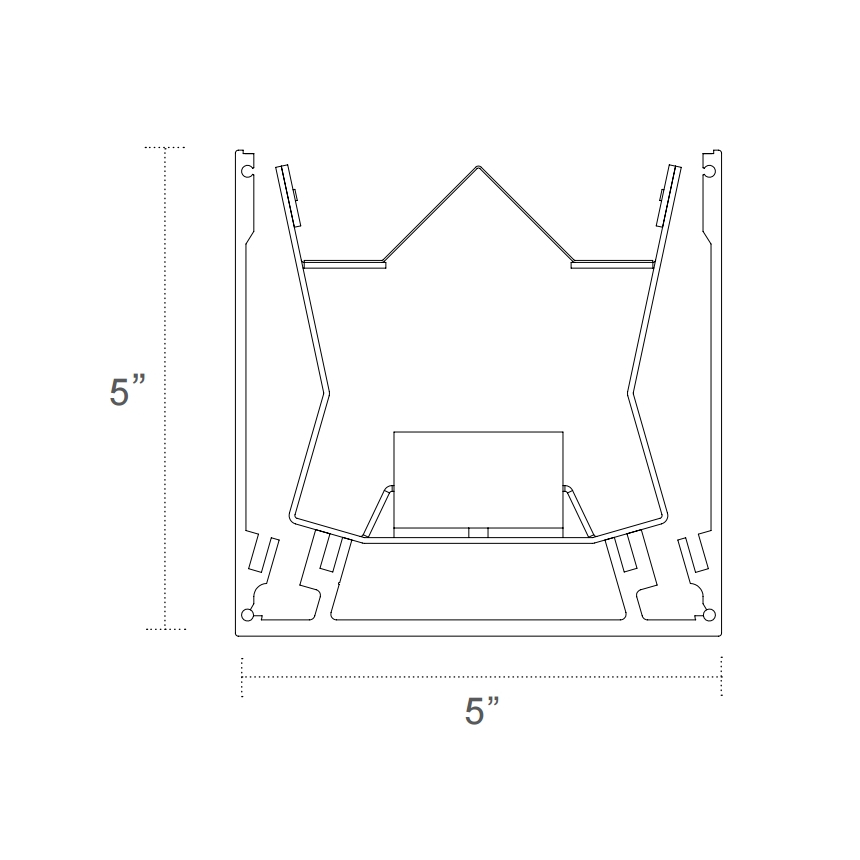 A Light G1 Architrave Suspended Indirect LED Fluorescent Fixture