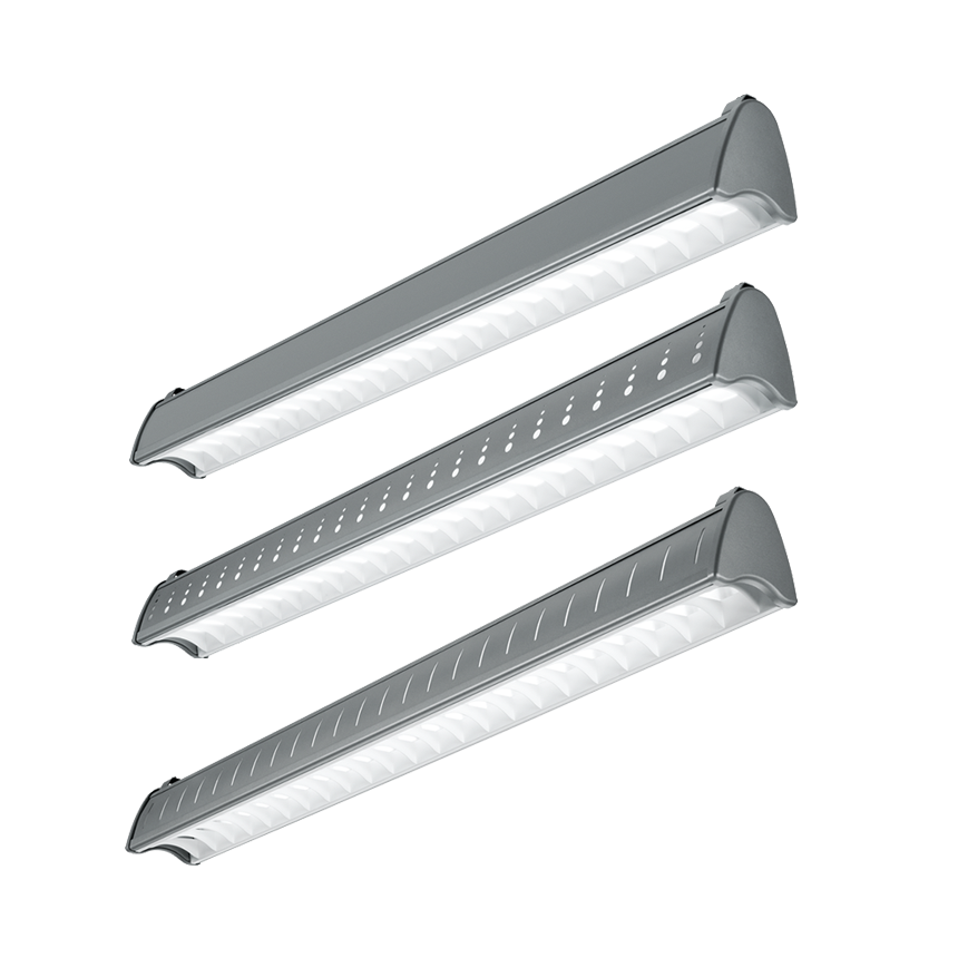 H.E. Williams AXA-8-L Architectural Contoured Louver LED Suspended Light Fixture - 8 FT